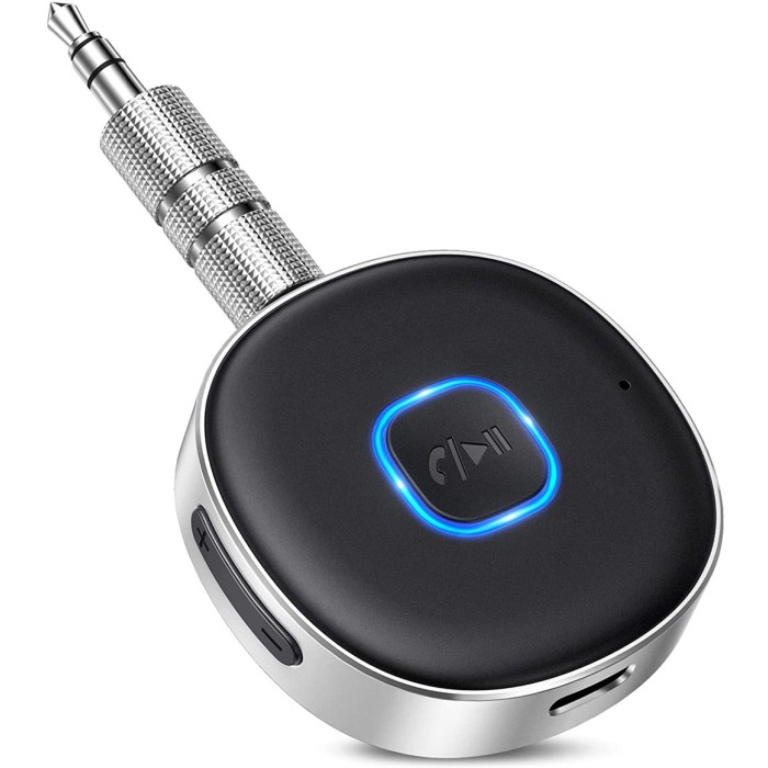 Bluetooth 5.0 Receiver for Car, Noise Cancelling Bluetooth AUX Adapter,  Bluetooth Music Receiver for Home Stereo/