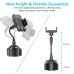 Car Cup Holder Phone Mount, Adjustable Cup Phone Holder for Car, Car Phone Mount with 360° Rotatable Cradle